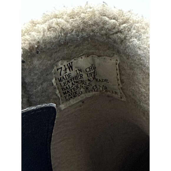 Sporto Womens Leather & Suede Ankle Boots With Faux Fur Lining 7.5W Blue - Picture 4 of 8